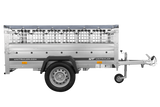 PKW-Anhänger auf Federn 200×125 UNITRAILER GARDEN 201/R KIPP mit Gitterwänden, H-0-Rahmen und grauer Plane-Neu
