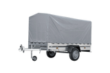 PKW-Anhänger auf Federn 264×125 UNITRAILER GARDEN 264/R KIPP mit H-1100-Rahmen und grauer Plane-Neu