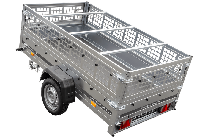 Pkw-Anhänger GARDEN TRAILER 230 KIPP mit Laubgitteraufsatz, Stützrad, Flachplane und Planenträgern-Neu