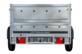Pkw Anhänger Kipper 230×125 Garden Trailer 230 KIPP Unitrailer 750 kg mit Stützrad und zusätzlichen Bordwänden-Neu