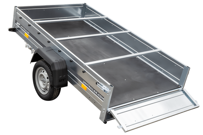 Pkw-Kippanhänger Garden Trailer 230 KIPP [230 cm x 125 cm] mit Flachplane, Stützrad und Planenträger-Neu