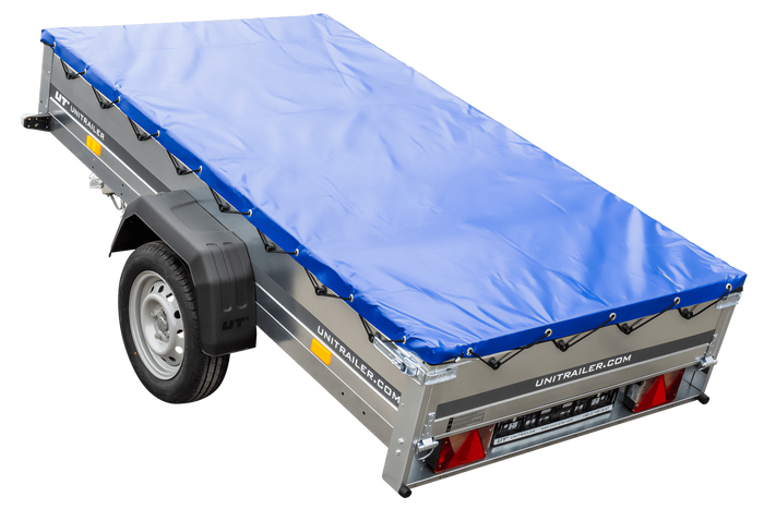 Pkw-Kippanhänger Garden Trailer 230 KIPP [230 cm x 125 cm] mit Flachplane, Stützrad und Planenträger-Neu