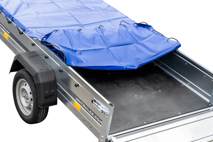 Pkw-Kippanhänger Garden Trailer 230 KIPP [230 cm x 125 cm] mit Flachplane, Stützrad und Planenträger-Neu