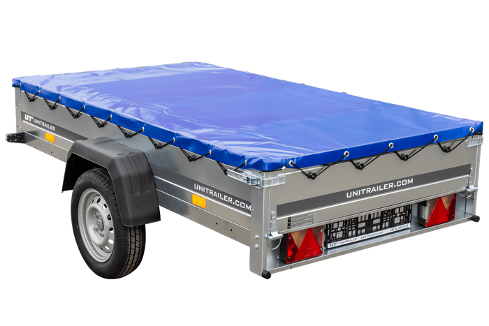 Pkw-Kippanhänger Garden Trailer 230 KIPP [230 cm x 125 cm] mit Flachplane, Stützrad und Planenträger-Neu