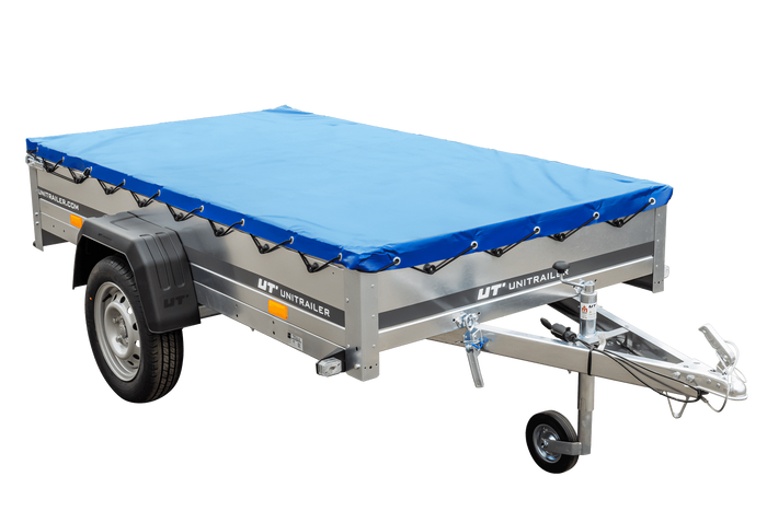 Pkw-Kippanhänger Garden Trailer 230 KIPP [230 cm x 125 cm] mit Flachplane, Stützrad und Planenträger-Neu