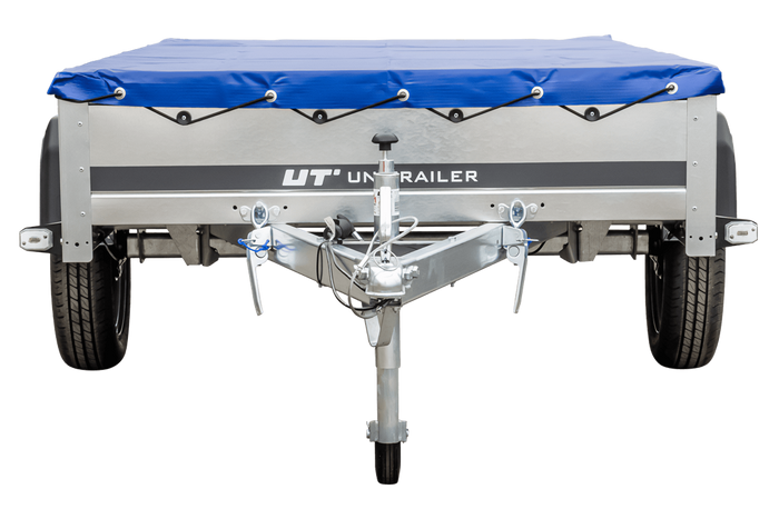 Pkw-Kippanhänger Garden Trailer 230 KIPP [230 cm x 125 cm] mit Flachplane, Stützrad und Planenträger-Neu