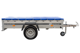 Pkw-Kippanhänger Garden Trailer 230 KIPP [230 cm x 125 cm] mit Flachplane, Stützrad und Planenträger-Neu