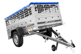 Pkw Planenanhänger GARDEN TRAILER 200 KIPP mit Laubgitteraufsatz, Stützrad, Flachplane und Planenträger-Neu