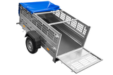 Pkw Planenanhänger GARDEN TRAILER 200 KIPP mit Laubgitteraufsatz, Stützrad, Flachplane und Planenträger-Neu