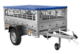 Pkw Planenanhänger GARDEN TRAILER 200 KIPP mit Laubgitteraufsatz, Stützrad, Flachplane und Planenträger-Neu