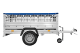 Pkw Planenanhänger GARDEN TRAILER 200 KIPP mit Laubgitteraufsatz, Stützrad, Flachplane und Planenträger-Neu