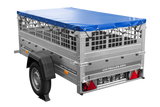 Pkw Planenanhänger GARDEN TRAILER 200 KIPP mit Laubgitteraufsatz, Stützrad, Flachplane und Planenträger-Neu