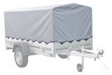 PKW-Anhänger 230×125 UNITRAILER GARDEN 230 FD mit BIS-Seiten, H-800-Gestell und grauer Plane-Neu