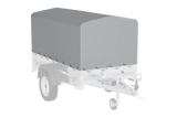 Kippanhänger Garden Trailer 200 KIPP 200×106 cm 750 kg mit Laubgitteraufsatz, Hochplane, Hochspriegel und Stützrad-Neu