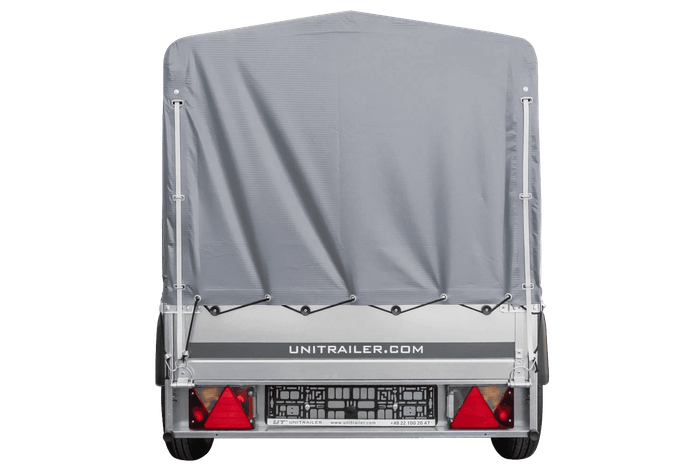 Tieflader Pkw Anhänger Garden Trailer 200 KIPP 200×106 cm 750 kg [mit Hochspriegel, Hochplane und Stützrad]-Neu