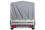 Tieflader Pkw Anhänger Garden Trailer 200 KIPP 200×106 cm 750 kg [mit Hochspriegel, Hochplane und Stützrad]-Neu