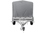 Tieflader Pkw Anhänger Garden Trailer 200 KIPP 200×106 cm 750 kg [mit Hochspriegel, Hochplane und Stützrad]-Neu