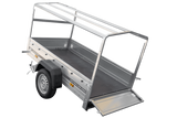 Tieflader Pkw Anhänger Garden Trailer 200 KIPP 200×106 cm 750 kg [mit Hochspriegel, Hochplane und Stützrad]-Neu