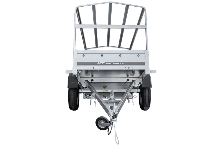 Tieflader Pkw Anhänger Garden Trailer 200 KIPP 200×106 cm 750 kg [mit Hochspriegel, Hochplane und Stützrad]-Neu