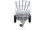 Tieflader Pkw Anhänger Garden Trailer 200 KIPP 200×106 cm 750 kg [mit Hochspriegel, Hochplane und Stützrad]-Neu