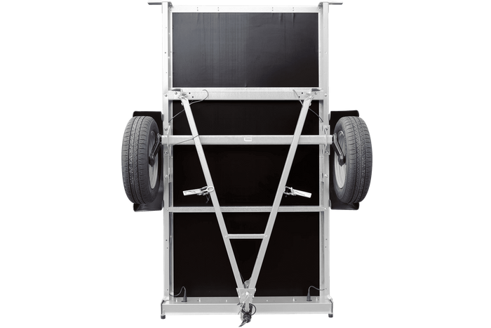 Tieflader Pkw Anhänger Garden Trailer 200 KIPP 200×106 cm 750 kg [mit Hochspriegel, Hochplane und Stützrad]-Neu