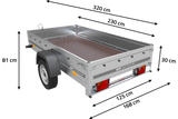 Transport Anhänger 230×125 Garden Trailer 230 KIPP Unitrailer 750 kg-Neu