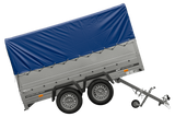 UNITRAILER GARDEN TRAILER 264/2 KIPP Doppelachsanhänger mit Stützrad, zusätzlichen Bordwänden, Spriegel und hoher Plane-Neu
