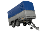 UNITRAILER GARDEN TRAILER 264/2 KIPP Doppelachsanhänger mit Stützrad, zusätzlichen Bordwänden, Spriegel und hoher Plane-Neu