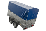UNITRAILER GARDEN TRAILER 264/2 KIPP Doppelachsanhänger mit Stützrad, zusätzlichen Bordwänden, Spriegel und hoher Plane-Neu