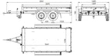 UNITRAILER GARDEN TRAILER 264/2 KIPP Doppelachsanhänger mit Stützrad, zusätzlichen Bordwänden, Spriegel und hoher Plane-Neu