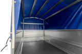 UNITRAILER GARDEN TRAILER 264/2 KIPP Doppelachsanhänger mit Stützrad, zusätzlichen Bordwänden, Spriegel und hoher Plane-Neu