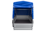 Ungebremster Anhänger 230×125 UNITRAILER FORCE 230 KIPP mit H-1100 Spriegel und blauer Hochplane-Neu
