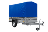Ungebremster Anhänger 230×125 UNITRAILER FORCE 230 KIPP mit H-1100 Spriegel und blauer Hochplane-Neu