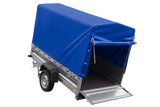 Ungebremster Anhänger 230×125 UNITRAILER FORCE 230 KIPP mit H-1100 Spriegel und blauer Hochplane-Neu