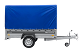Ungebremster Anhänger 230×125 UNITRAILER FORCE 230 KIPP mit H-1100 Spriegel und blauer Hochplane-Neu