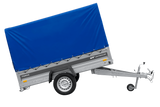 Ungebremster Anhänger 230×125 UNITRAILER FORCE 230 KIPP mit H-1100 Spriegel und blauer Hochplane-Neu