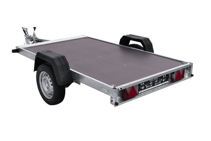 Ungebremster Anhänger 230×125 UNITRAILER FORCE 230 KIPP mit H-1100 Spriegel und blauer Hochplane-Neu