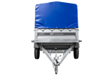 Ungebremster Anhänger 264×125 UNITRAILER FORCE 264 KIPP mit H-800 Spriegel und blauer Hochplane-Neu