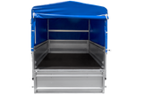 Ungebremster Anhänger 264×125 UNITRAILER FORCE 264 KIPP mit H-800 Spriegel und blauer Hochplane-Neu