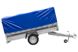 Ungebremster Anhänger 264×125 UNITRAILER FORCE 264 KIPP mit H-800 Spriegel und blauer Hochplane-Neu