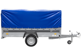 Ungebremster Anhänger 264×125 UNITRAILER FORCE 264 KIPP mit H-800 Spriegel und blauer Hochplane-Neu