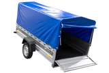 Ungebremster Anhänger 264×125 UNITRAILER FORCE 264 KIPP mit H-800 Spriegel und blauer Hochplane-Neu