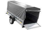 Ungebremster Anhänger 264×125 UNITRAILER FORCE 264 KIPP mit H-800 Spriegel und grauer Hochplane-Neu