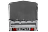 Ungebremster Anhänger 264×125 UNITRAILER FORCE 264 KIPP mit H-800 Spriegel und grauer Hochplane-Neu