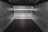 Ungebremster Anhänger 264×125 UNITRAILER FORCE 264 KIPP mit H-800 Spriegel und grauer Hochplane-Neu