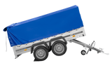 Zweiachsanhänger 264×150 UNITRAILER GARDEN 265/2 KIPP mit H-800 Rahmen und blauer Plane-Neu