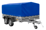 Zweiachsanhänger 264×150 UNITRAILER GARDEN 265/2 KIPP mit H-800 Rahmen und blauer Plane-Neu