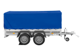 Zweiachsanhänger 264×150 UNITRAILER GARDEN 265/2 KIPP mit H-800 Rahmen und blauer Plane-Neu