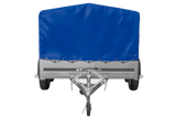Zweiachsanhänger 264×150 UNITRAILER GARDEN 265/2 KIPP mit H-800 Rahmen und blauer Plane-Neu