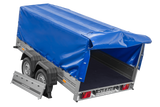 Zweiachsanhänger 264×150 UNITRAILER GARDEN 265/2 KIPP mit H-800 Rahmen und blauer Plane-Neu
